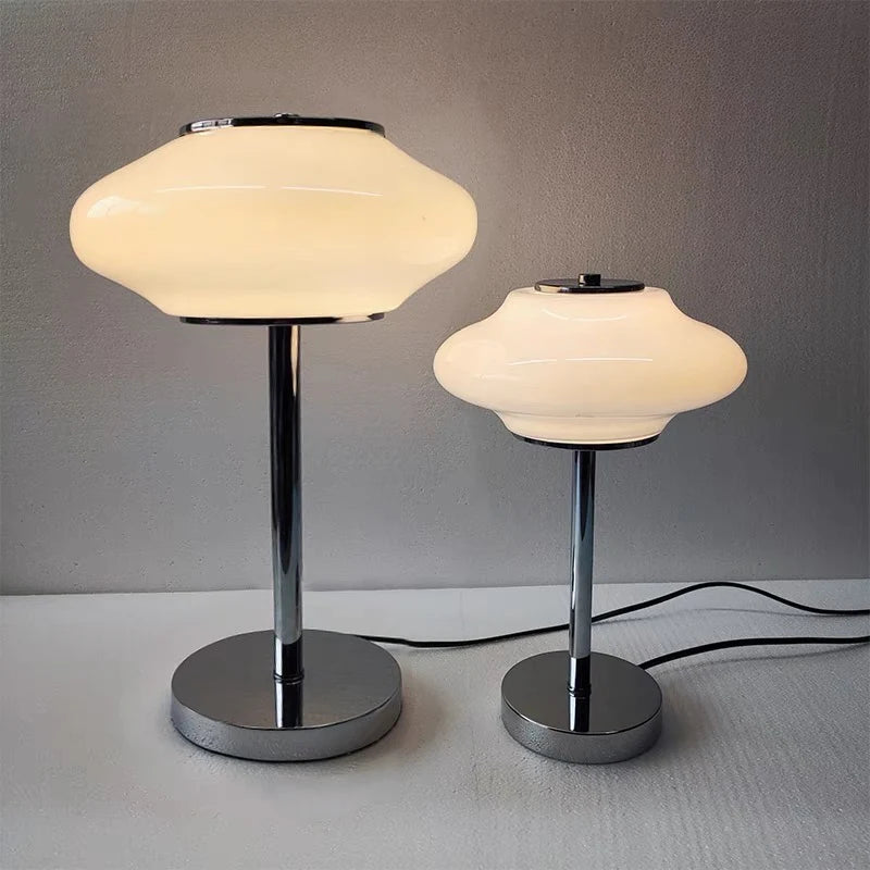 PICK N JOY - Opaque Glass Bauhaus Table Lamp