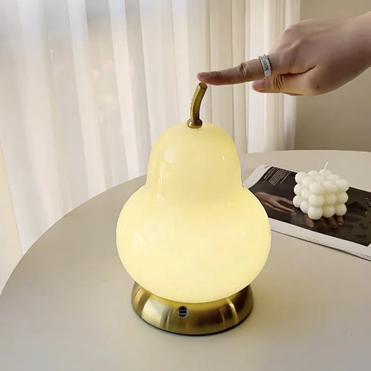 PICK N JOY - Pear Glass Cordless Table Lamp