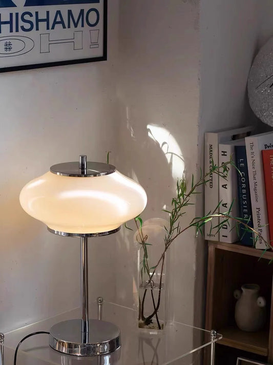 PICK N JOY - Opaque Glass Bauhaus Table Lamp