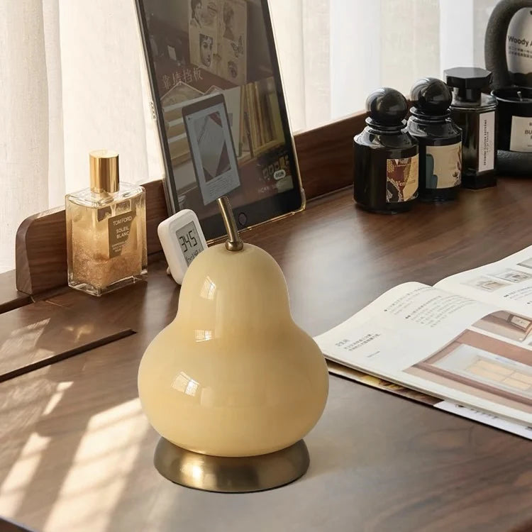 PICK N JOY - Pear Glass Cordless Table Lamp