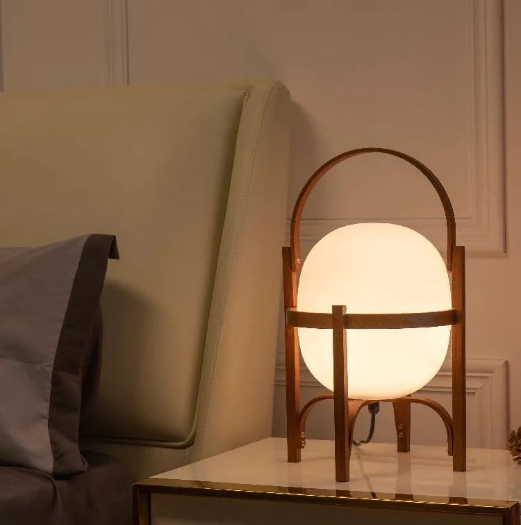 PICK N JOY - Minimalist Japanese Style Lantern Table Lamp
